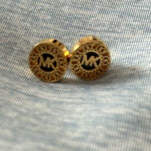 Michael Kors Gold Logo Stud Earrings